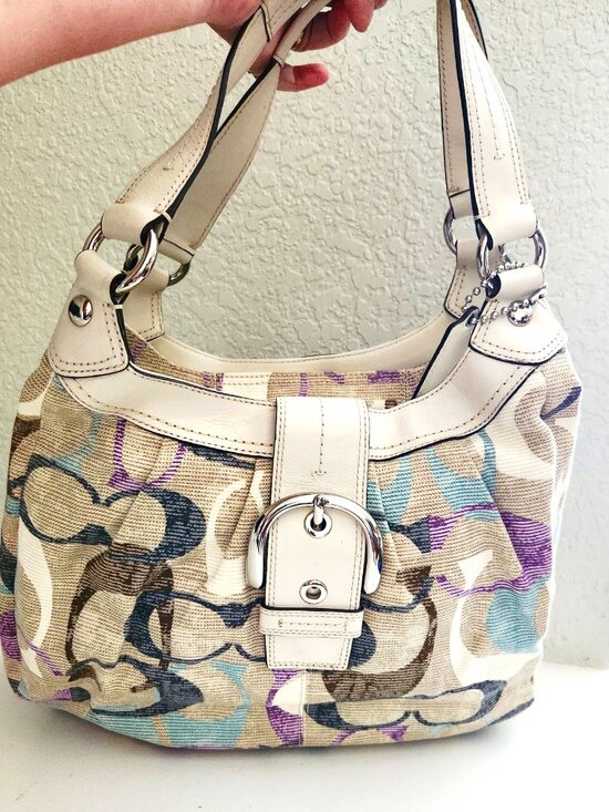 Coach Handbags - Euc Coach Soho Linen Signature Shoulder Bag Purse